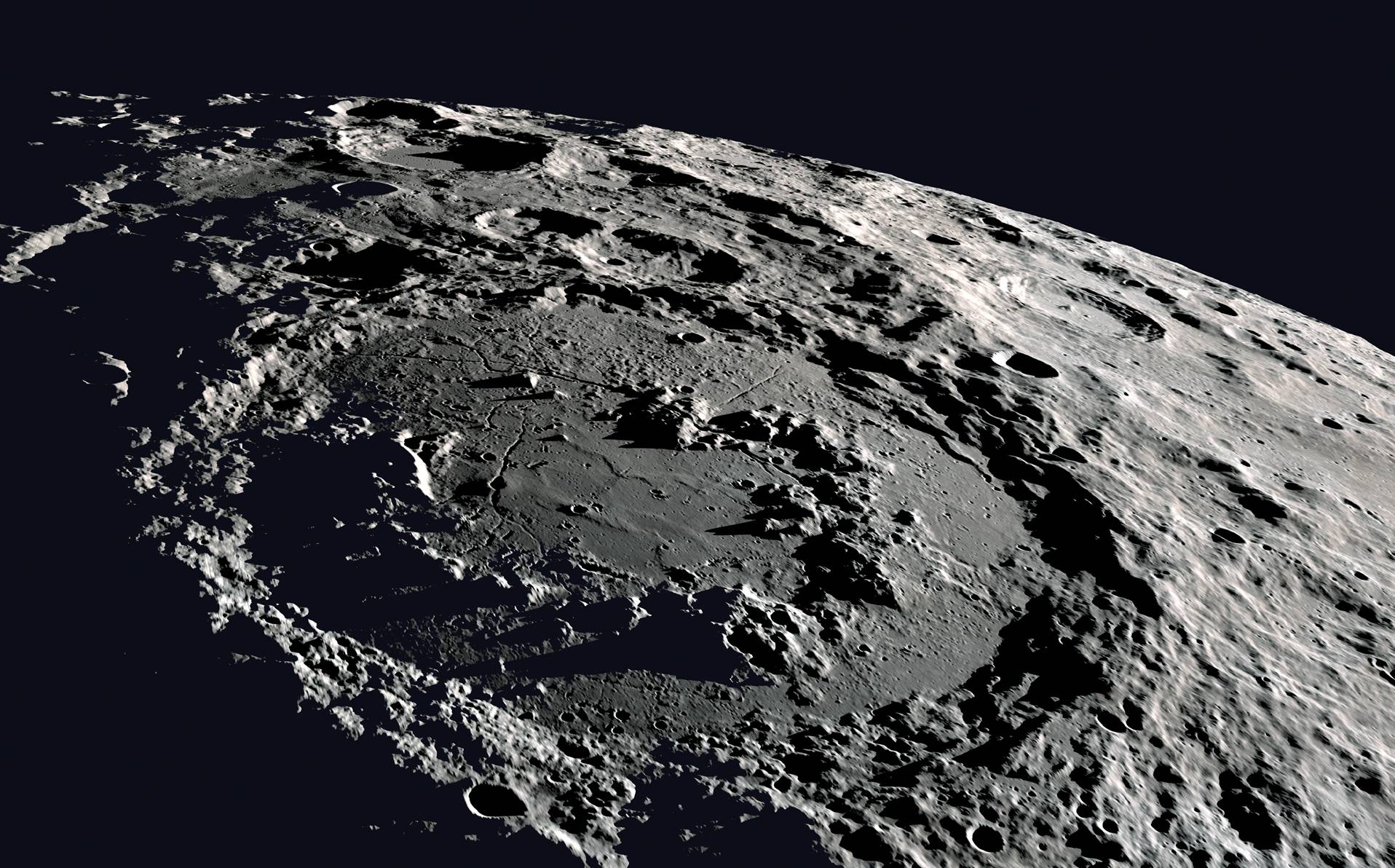 surface de la face cachée de la Lune