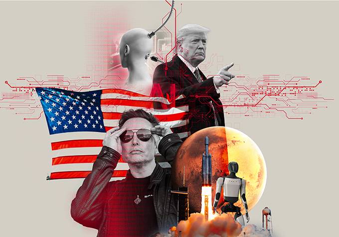 Elon Musk; Trum, robots, fusée… l'accélérationnisme est le nouveau culte de la Big Tech, une enquête extraite du hors-série 16 d