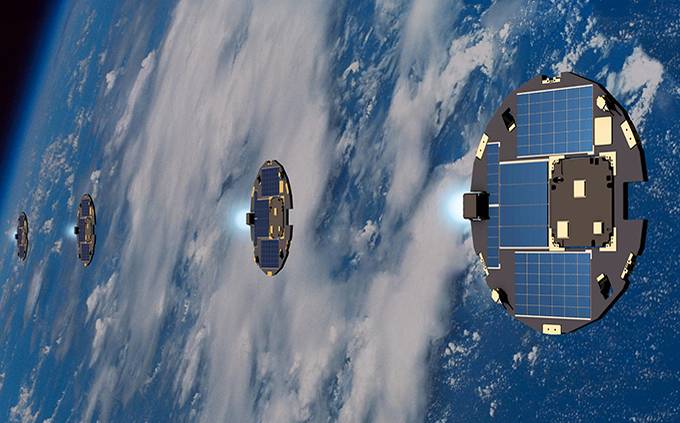 satellites adapté à l'orbite basse, image extraite de l'enquête publiée dans le magazine scientifique d'actualité epsiloon