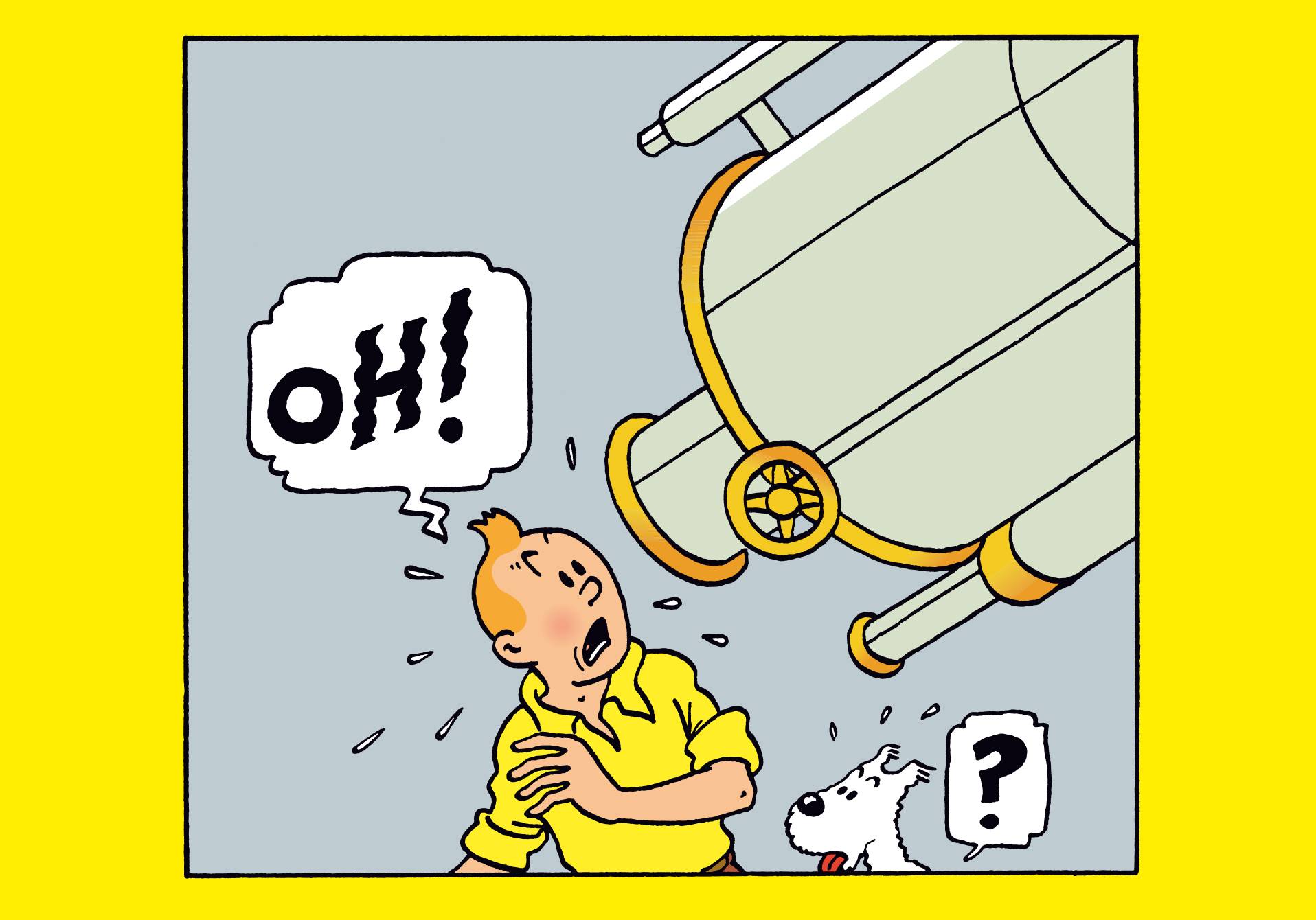 case extraite d'une BD Tintin
