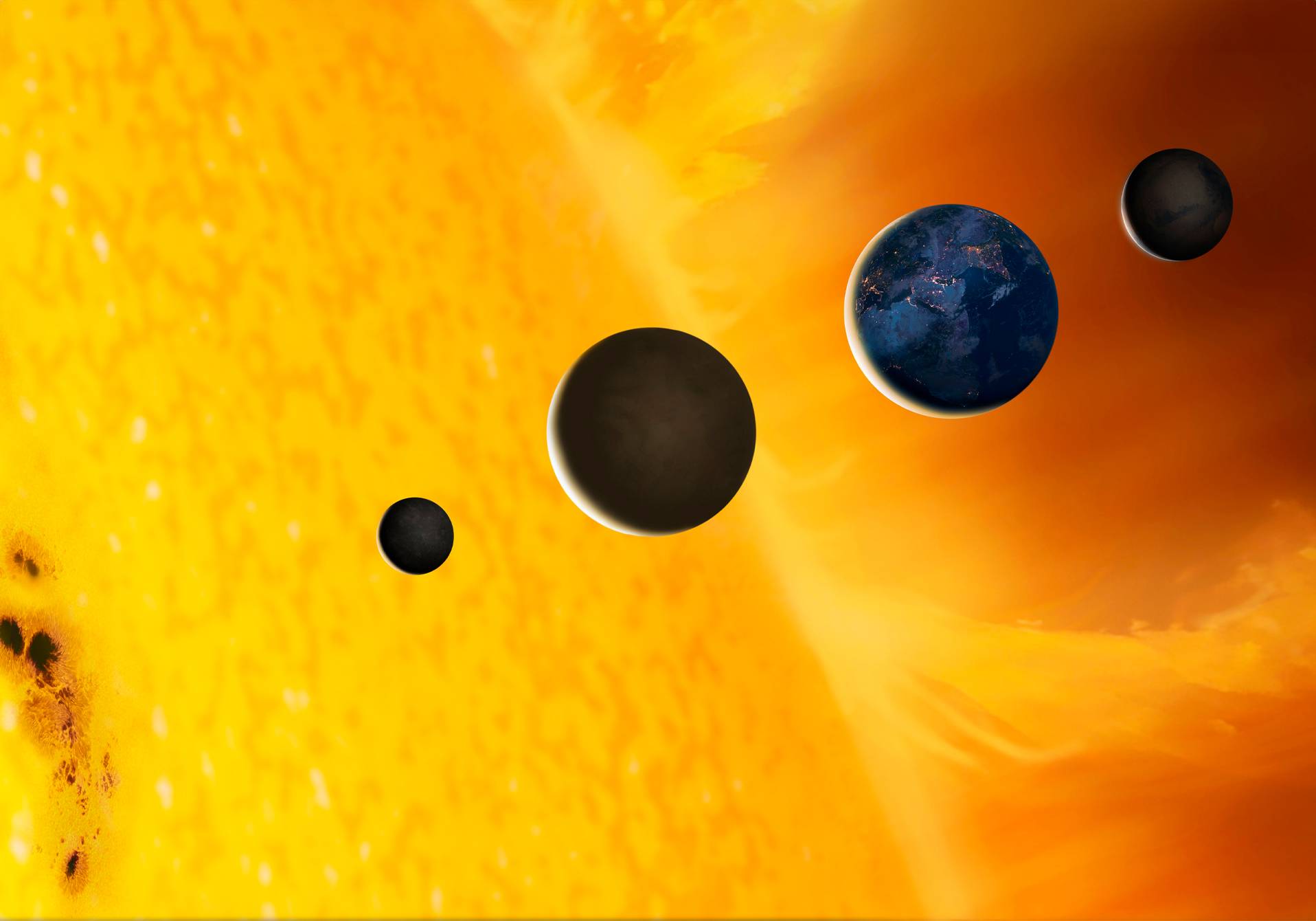 illustration du grand chaos des systèmes solaires dans le hors-série epsiloon n°20