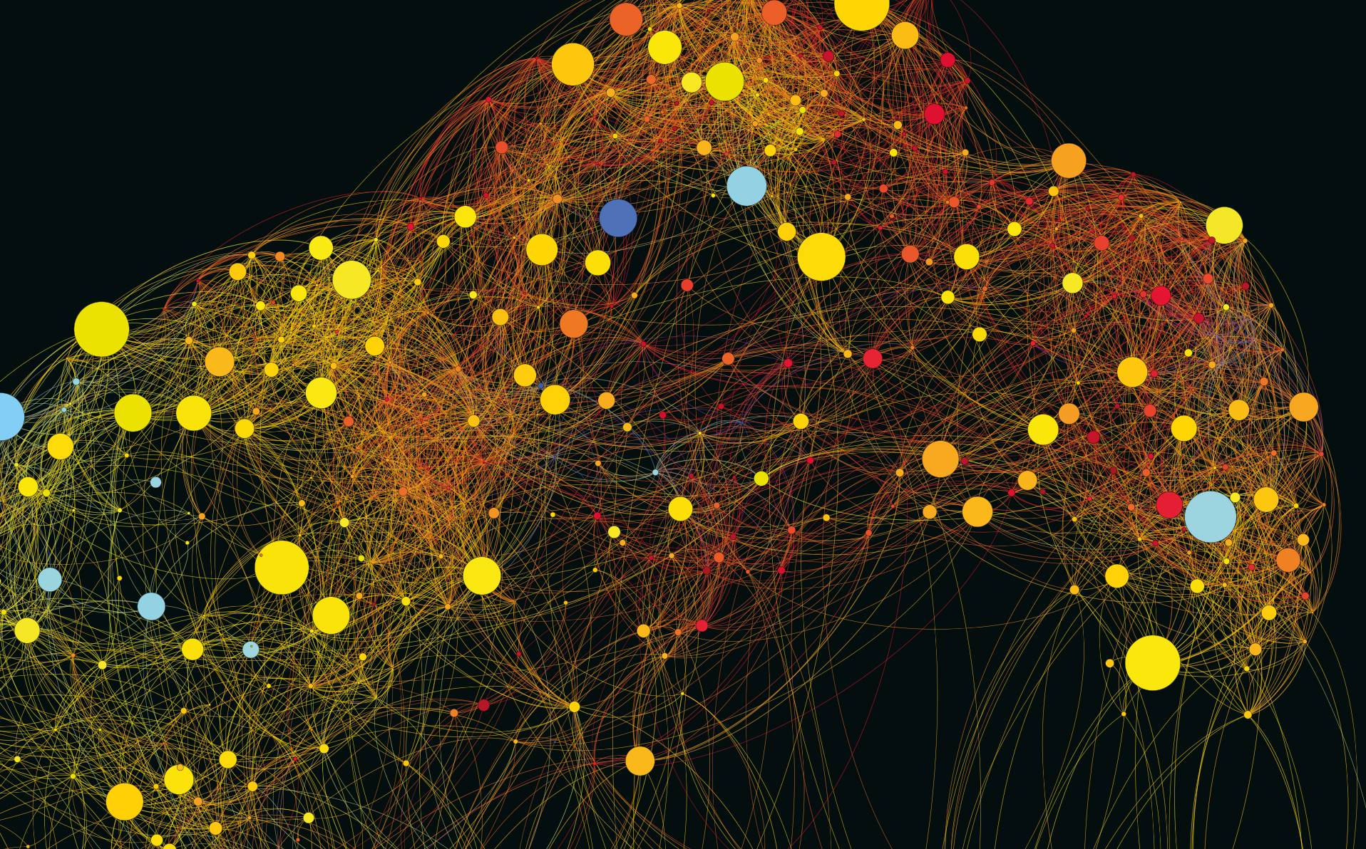 graphique réalisé par David Chavalarias sur les domaines de recherche