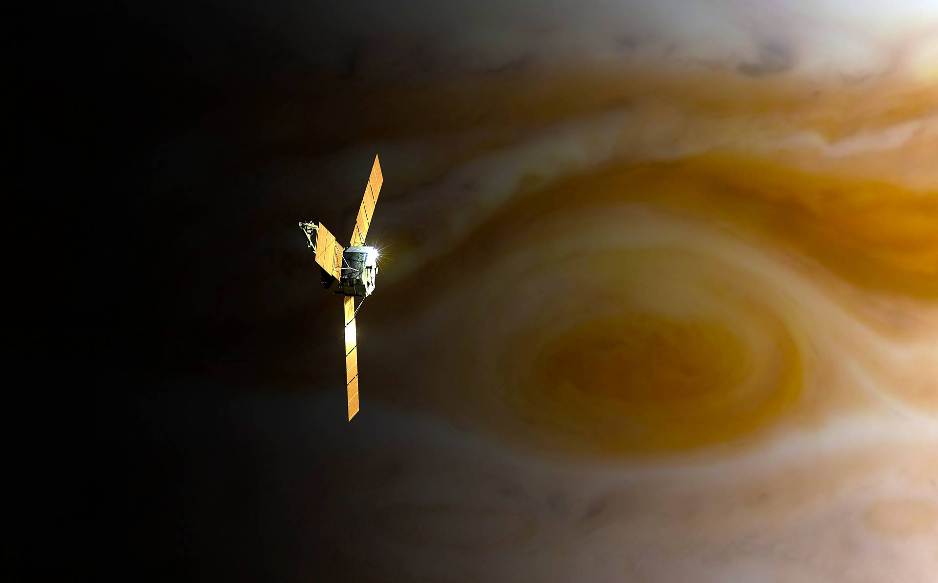 La sonde Juno de la Nasa survole Jupiter