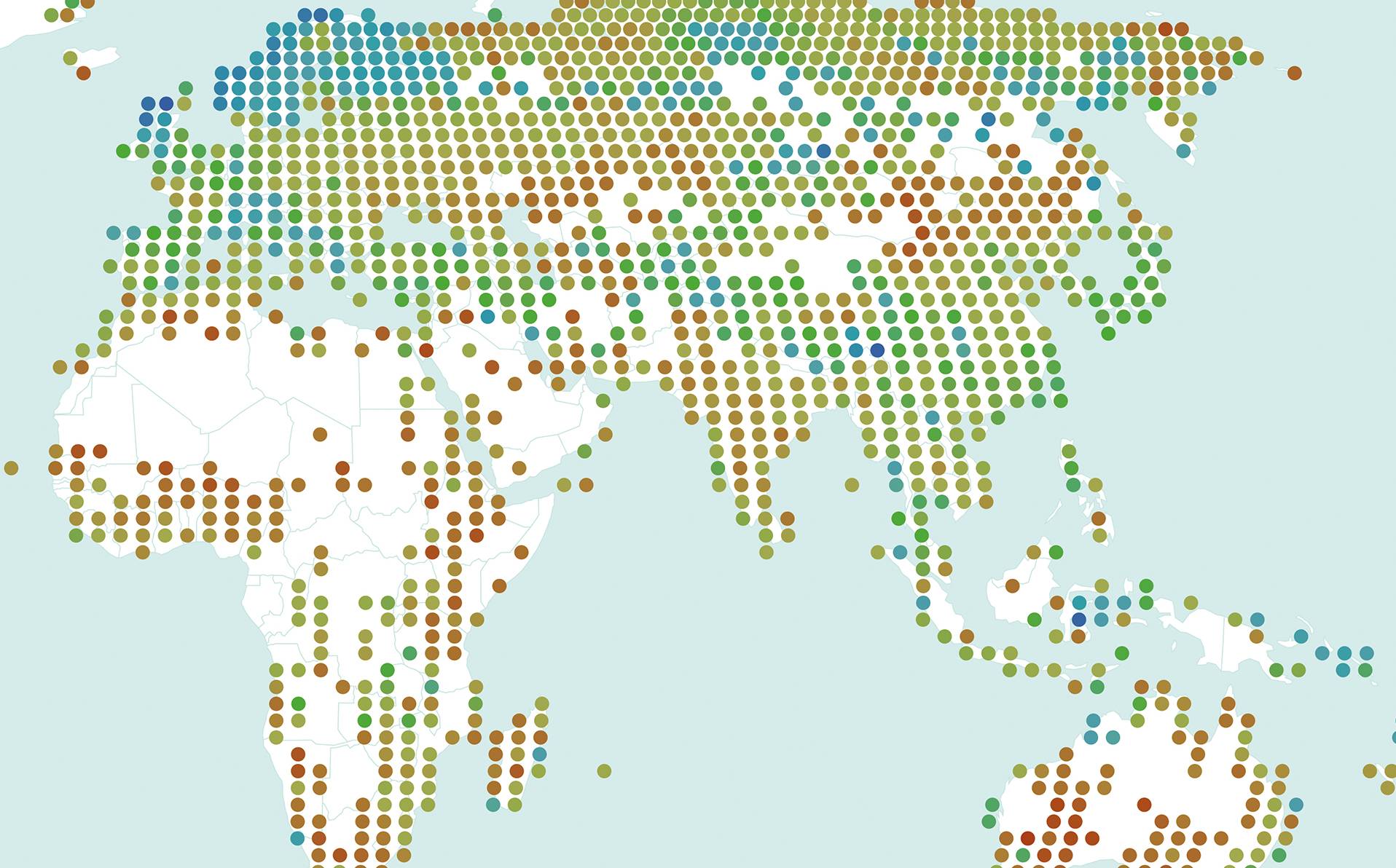 atlas de la couleur des lacs dans le monde