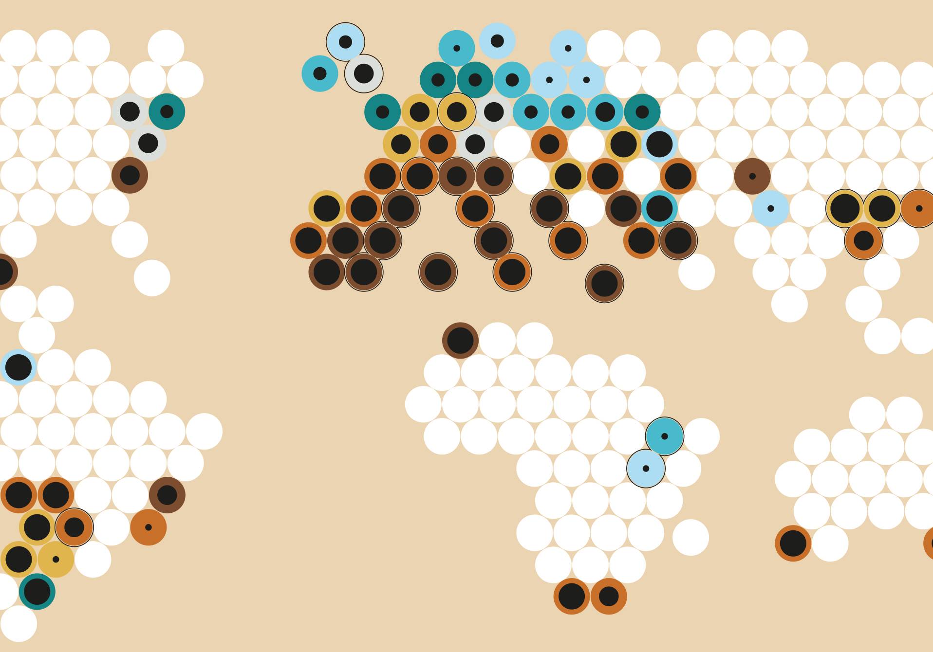 extrait de la carte mondiale de l'évolution des vignobles avec le changement climatique