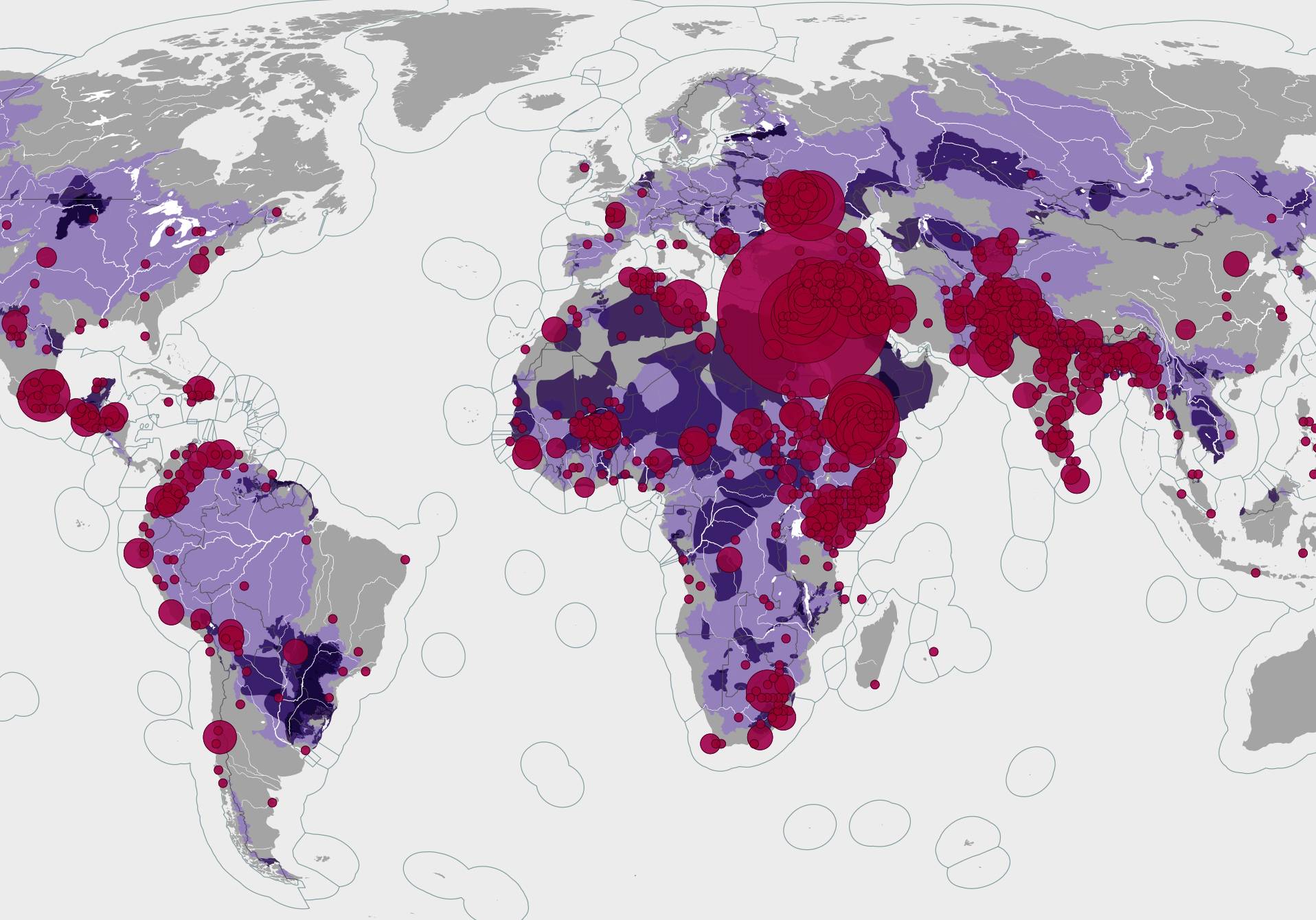 atlas des conflits liés à l'eau, extrait du papier data du hors-série