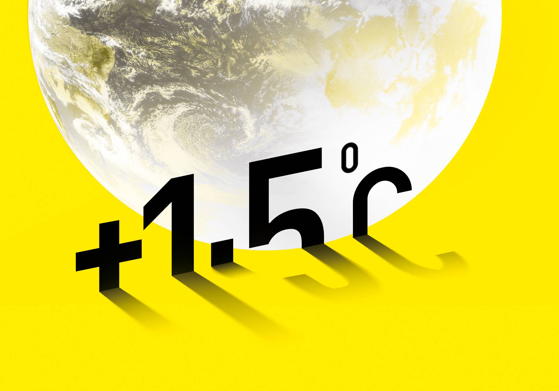 illustration du réchauffement de la Terre à +1,5°C