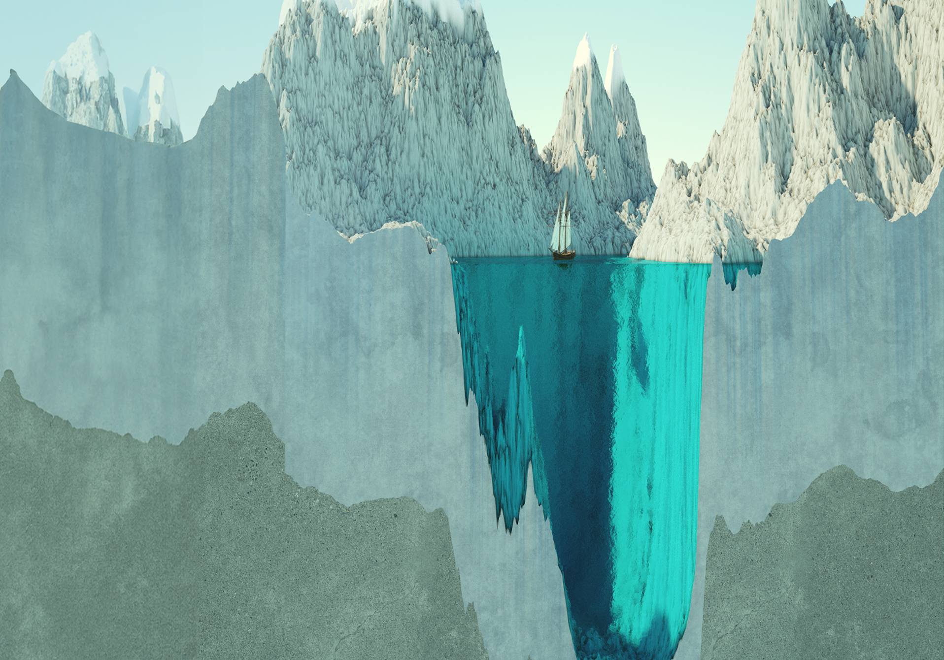 illustration des abysses et de leurs reliefs