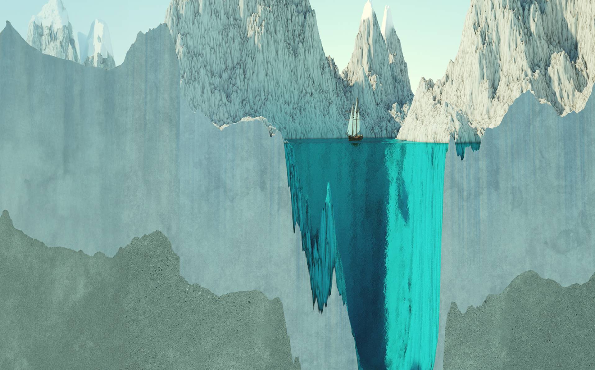 illustration des abysses et de leurs reliefs