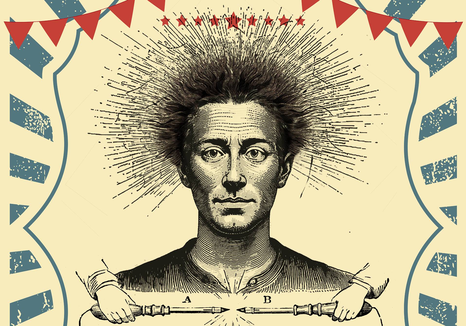 illustration vintage de l'électricité statique