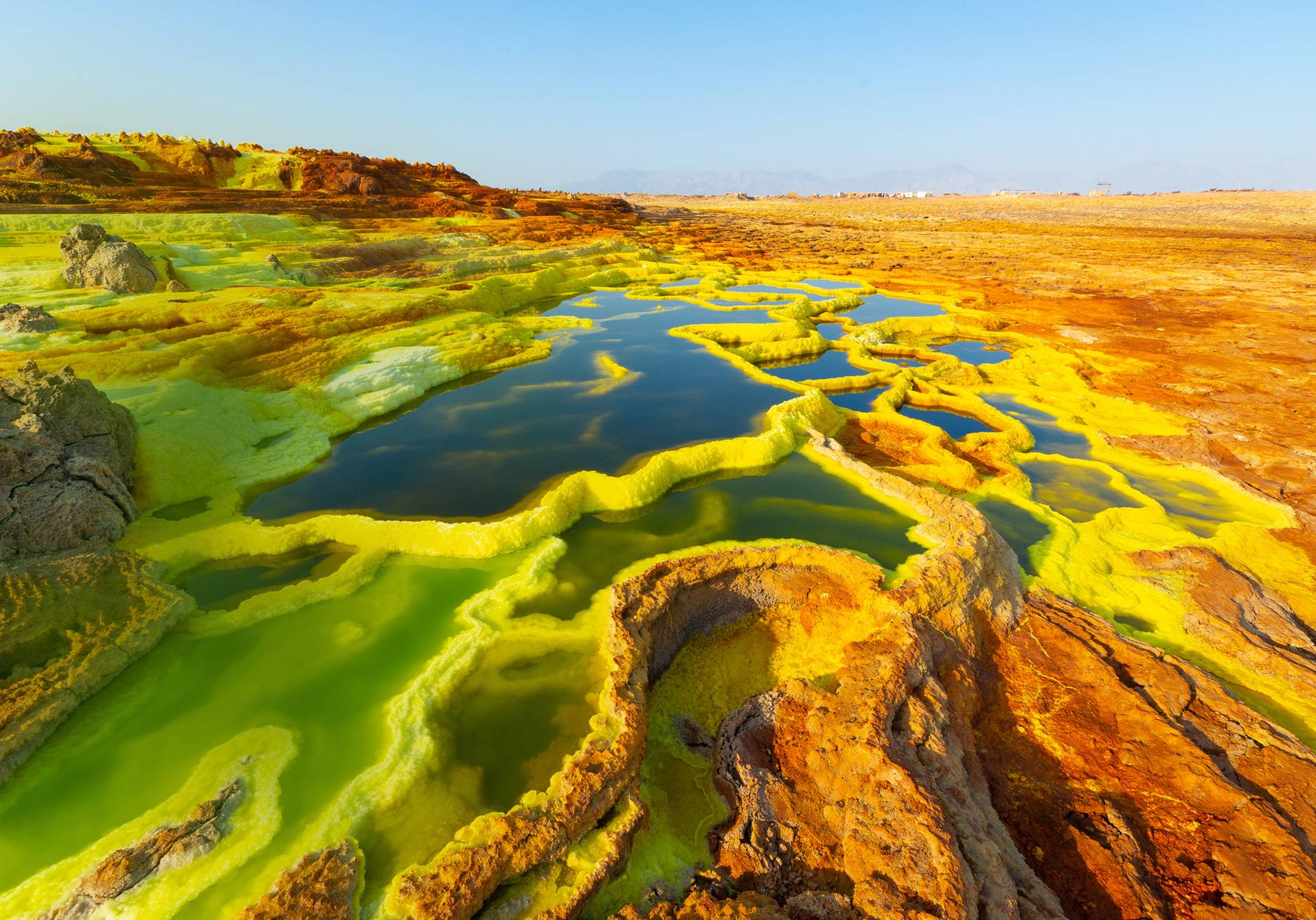 photographie des sources du dôme de Dallol