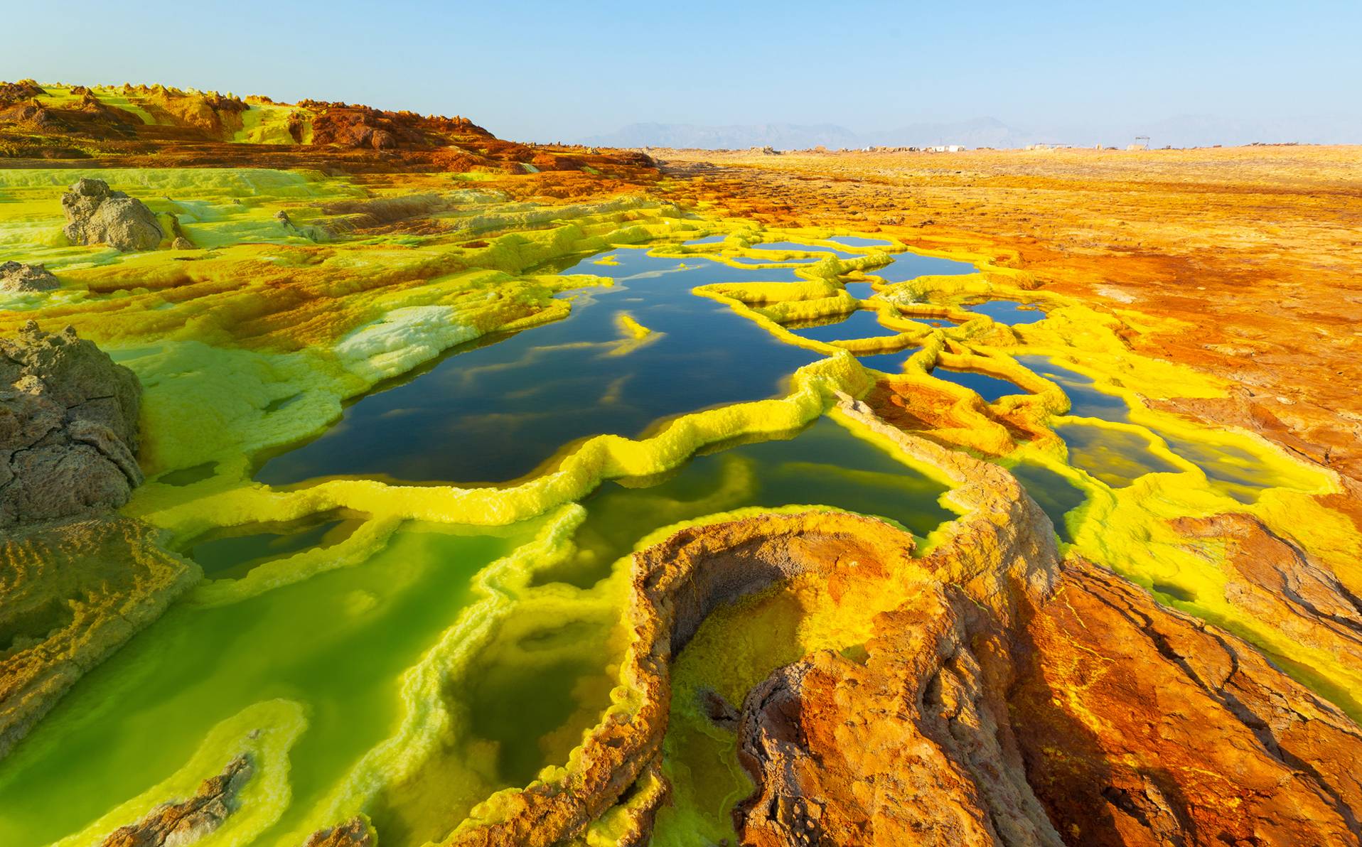 photographie des sources du dôme de Dallol