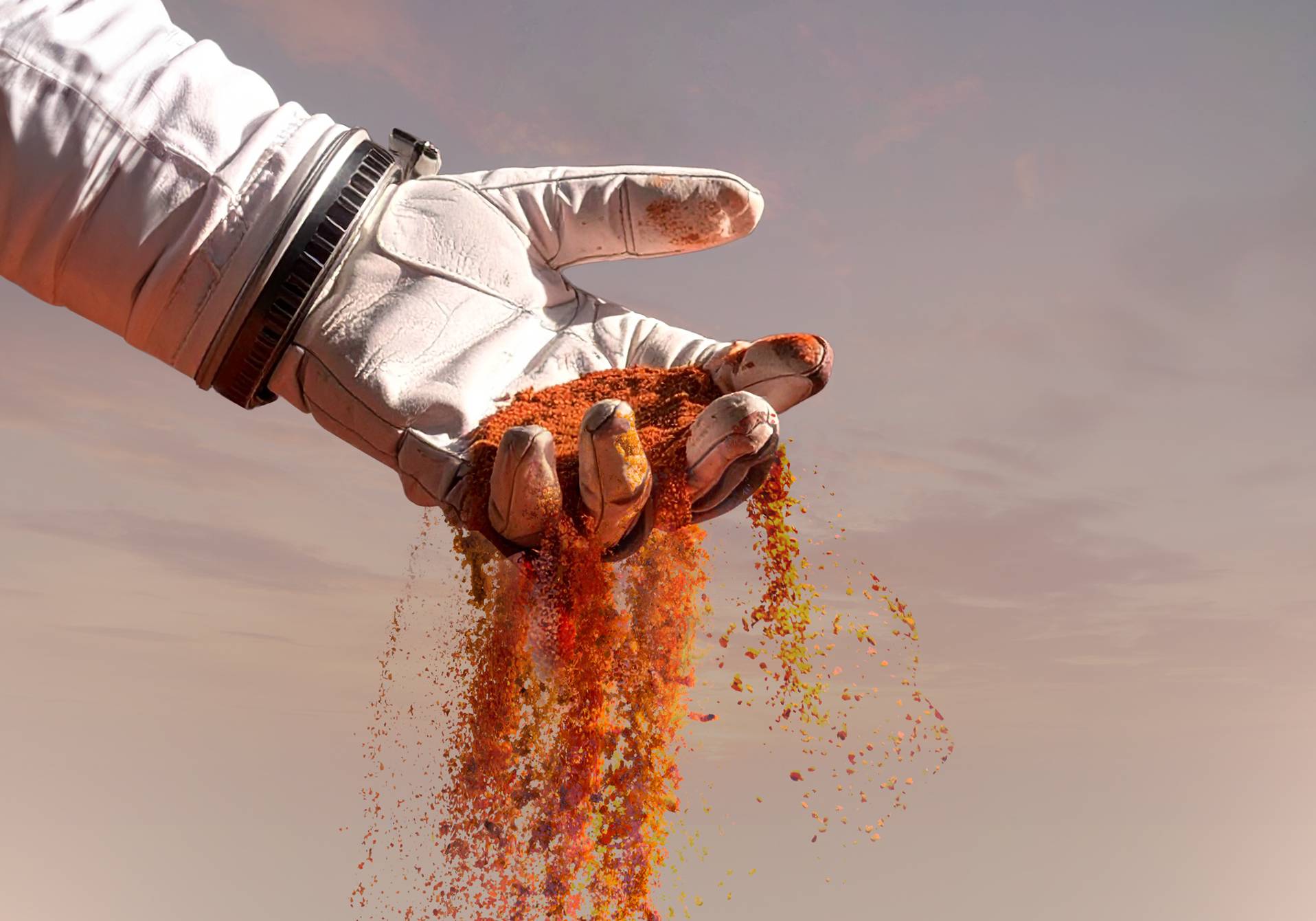 illustration de l'humain sur Mars