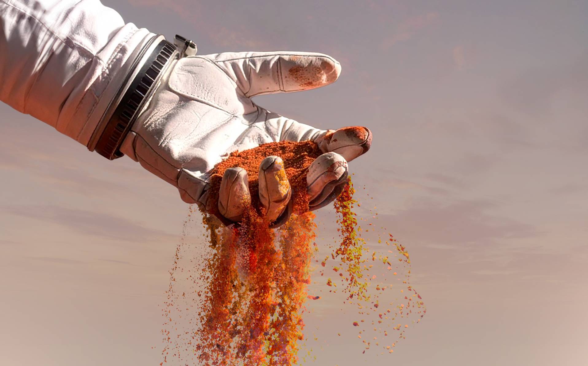 illustration de l'humain sur Mars