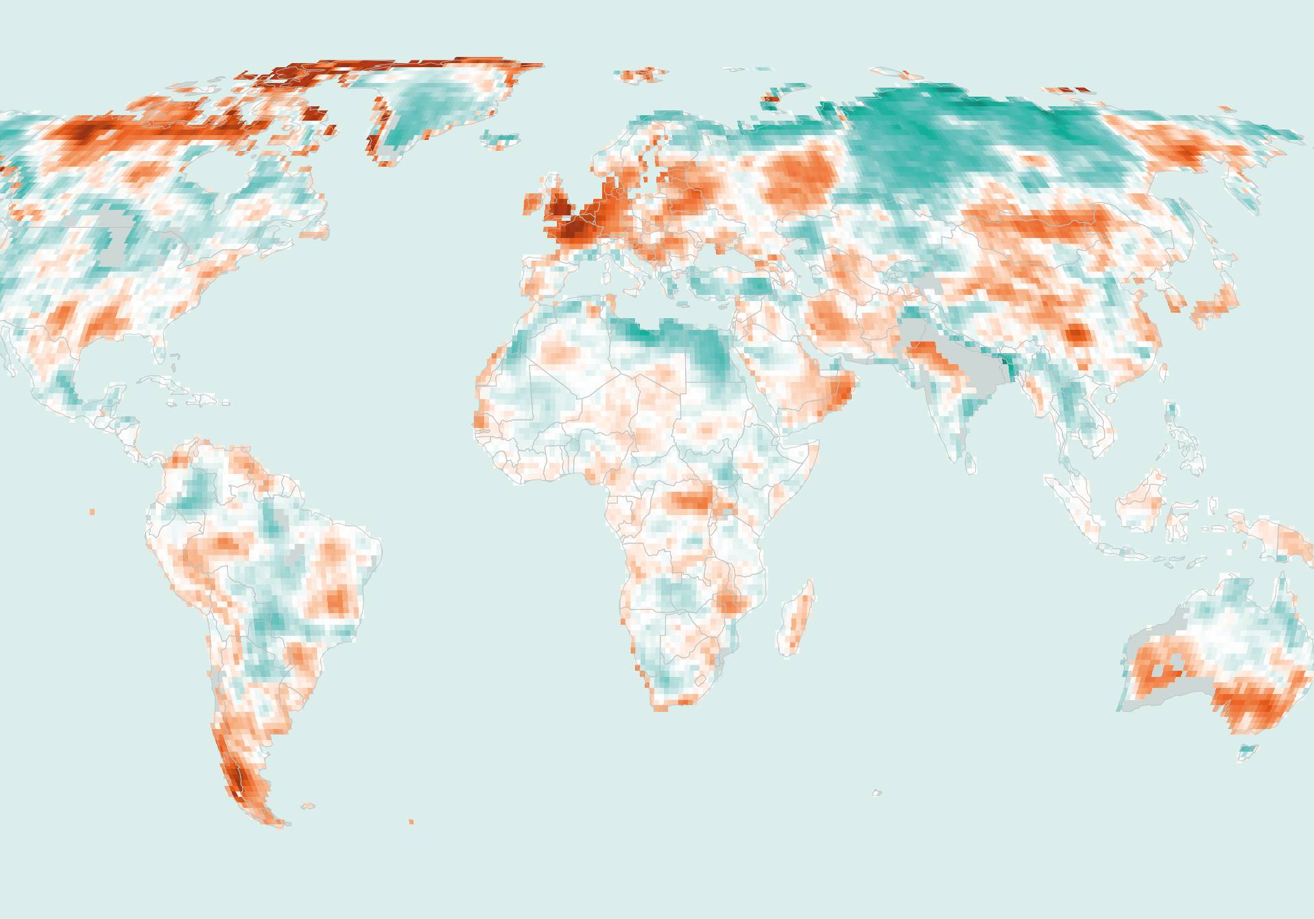extrait de l'atlas sur les pics de chaleur de plus en plus extrêmes
