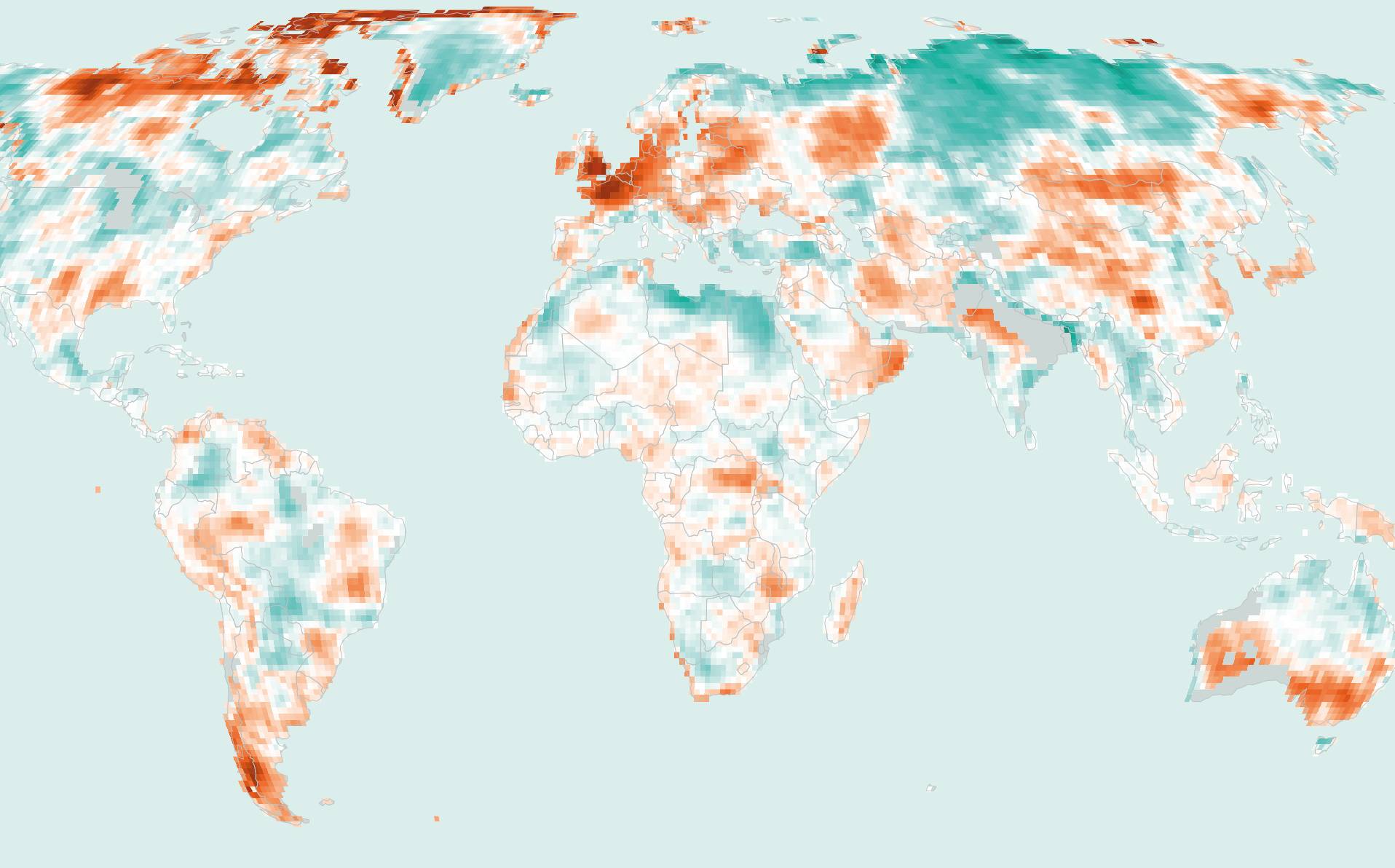 extrait de l'atlas sur les pics de chaleur de plus en plus extrêmes