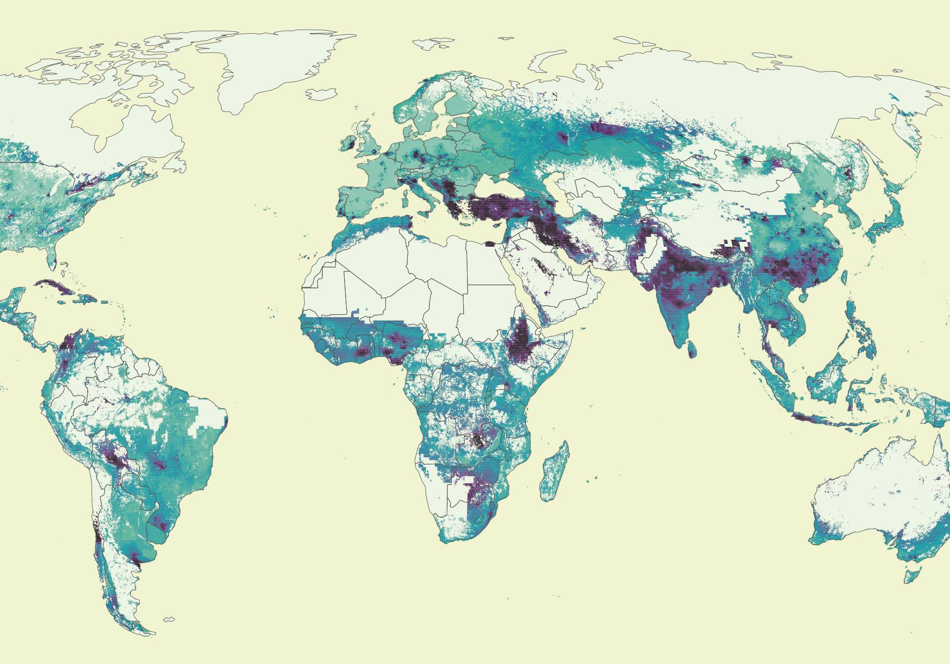 carte mondiale des pollutions aux métaux