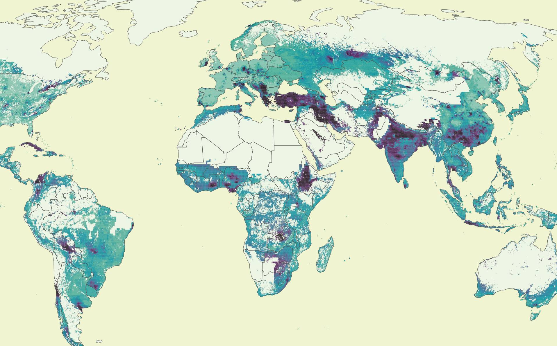carte mondiale des pollutions aux métaux