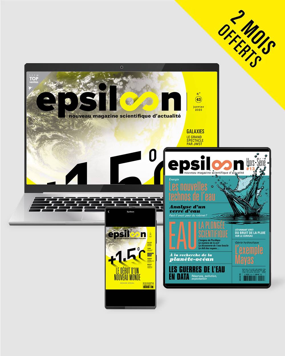 Offres d'abonnement au magazine Epsiloon et à ses hors-séries
