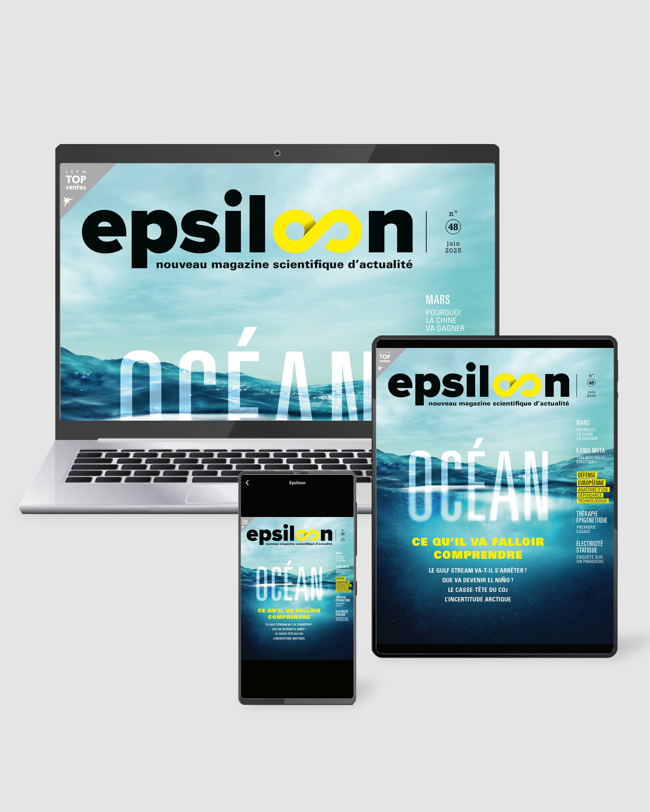 Offres d'abonnement au magazine Epsiloon et à ses hors-séries